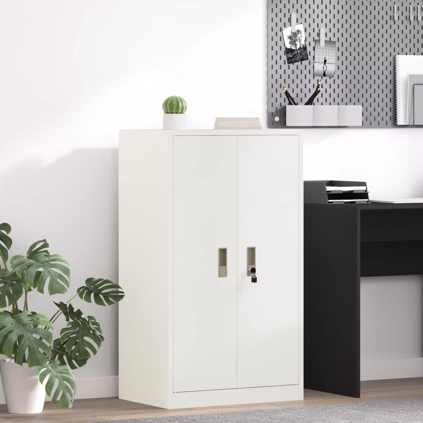 vidaXL Armadio Bianco 60 x 40 x 105 cm Acciaio