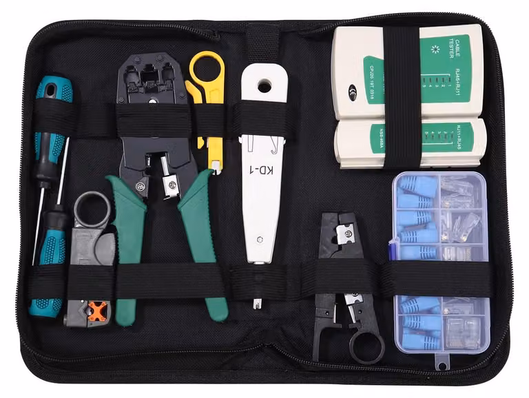 Kit di strumenti di rete 12-in-1, per la manutenzione dei computer e i test dei cavi