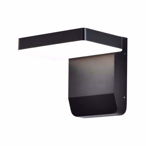 Lampada LED da Muro Quadrata 17W 150LM/W Colore Nero 4000K IP65