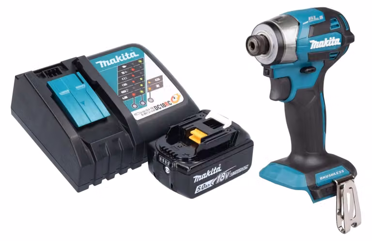 Avvitatore a impulsi a batteria Makita DTD 173 RT1 18 V 180 Nm 1/4" brushless + 1x batteria ricaricabile 5,0 Ah + caricabatterie