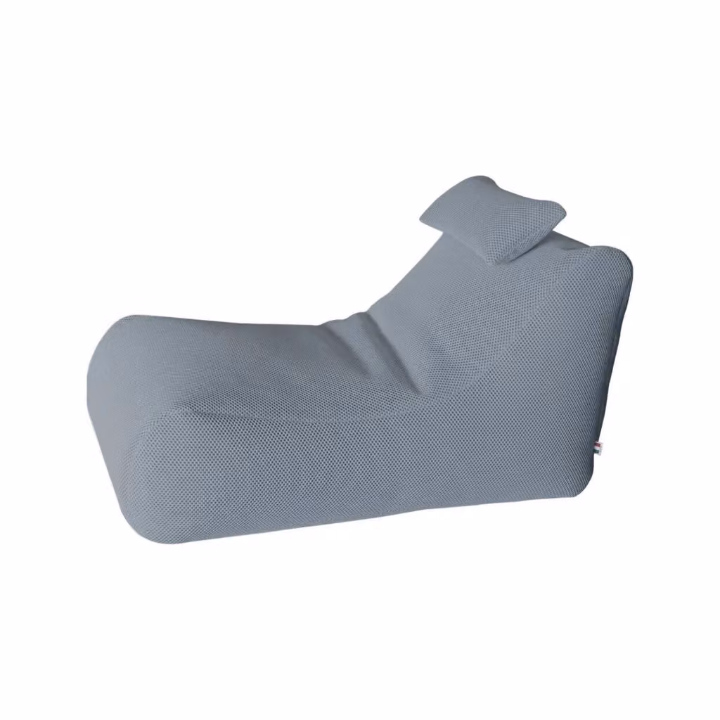 Pouf Chck Talamo Italia, Poltrona sacco multiuso e poggiapiedi, Grigio chiaro, L 120 x P 70 x H 65 cm – 2