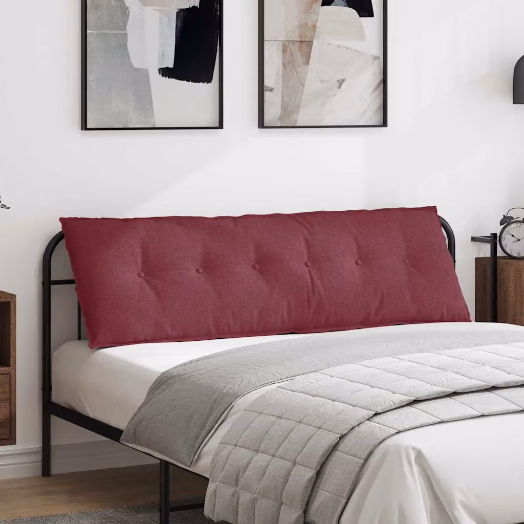 Cuscino per schiena ergonomico vidaXL rosso, L 160 x P 19 x H 50 cm, rivestimento in poliestere rimovibile