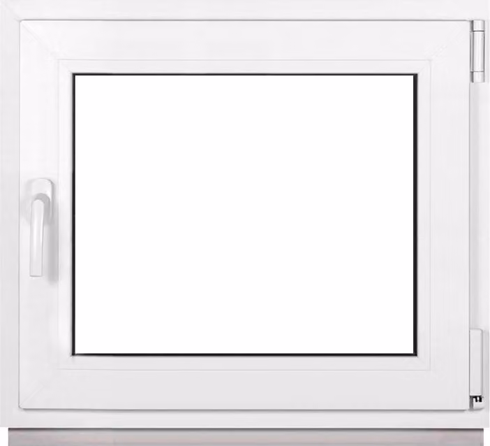 Finestra Framex per cantina Finestra in PVC bianca larghezza x altezza 75 x 60 cm (750 x 600 mm) doppia (32 mm) rotazione/inclinazione DIN destra - Premium - Tutte le misure