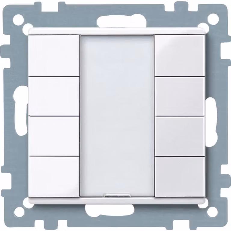 Schneider Electric Pulsante quadruplo Plus, bianco lucido, sistema M MTN617425