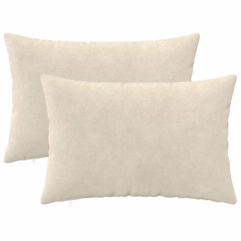 Set di 2 federe vidaXL HEERLEN color beige in microfibra, L 50 cm x P 70 cm