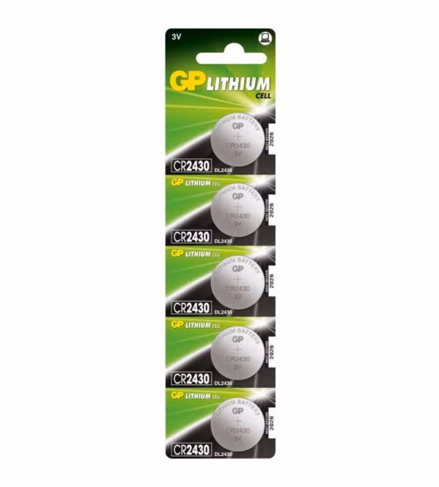 Batteria al Litio a Bottone 3V CR2430 (Blister 5 Pezzi)