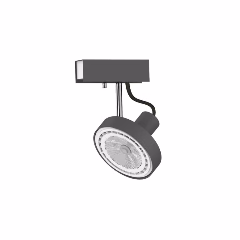 Faretto CROSS color grafite 1xES111x75W in metallo, dimensioni: 20x12x12 cm, IP20, Nowodvorski Lighting