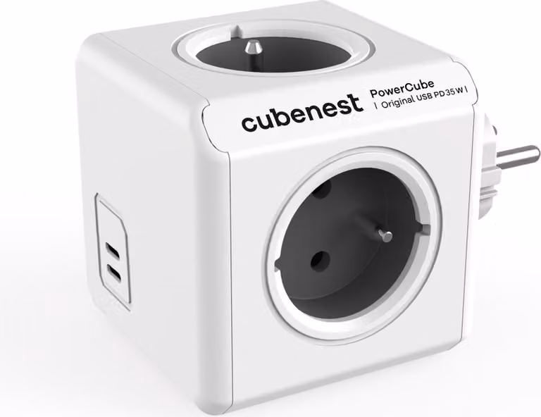 Cubenest Powercube Original USB PD 35W, C-C, 4x prese, bianco/grigio