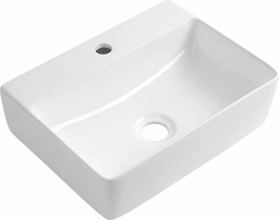 MERCY Lavabo in Vetroceramica 40x30 cm, bianco