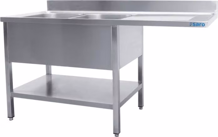 Centro lavabo SARO a 2 vasche, a sinistra - L 1800 x P 600 mm