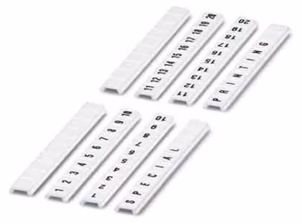 10 pezzi per la marcatura dei terminali - Marcatura dei terminali 5mm bianco ZBF 5, #0808671:0101