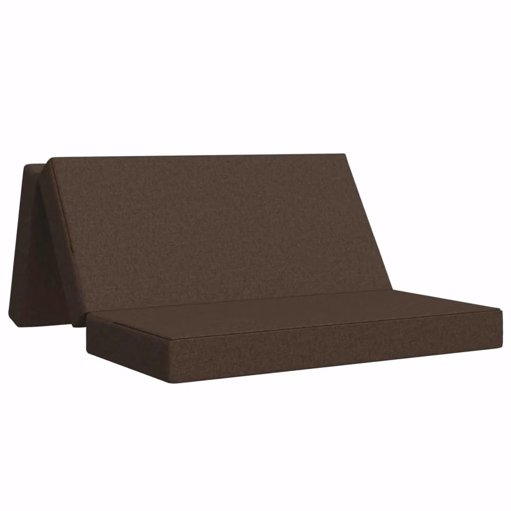 Divano Letto Pieghevole Moderno vidaXL Colore Beige e Marrone L: 160 cm, P: 67 cm, H: 45 cm – 2
