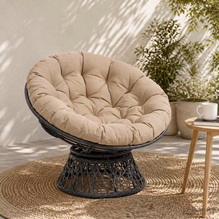 Cuscino per Sedia Papasan vidaXL VIANEN in Poliestere, Colore Sabbia