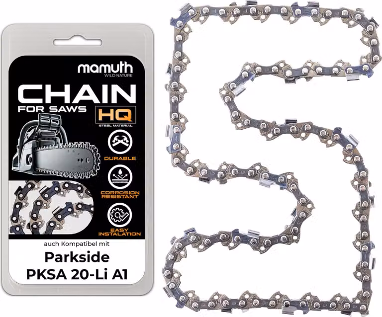 Catena da 25 cm 1,1 mm 3/8" 40 TG per Parkside PKSA 20-Li A1