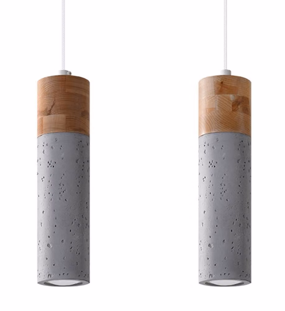 Lampada a sospensione ZANE 2 grigio 2xGU10 10W betoNon applicabilerewno 120x6x30cm Sollux Lighting