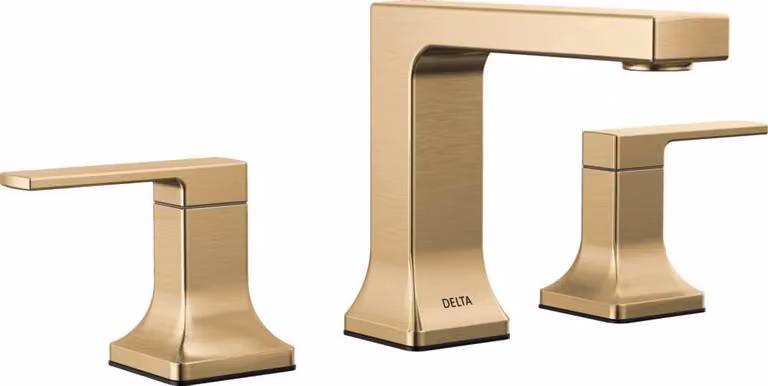 Vela per doccia, modello a 3 fori, con 2 maniglie, finitura bronzo champagne, sistema pop-up