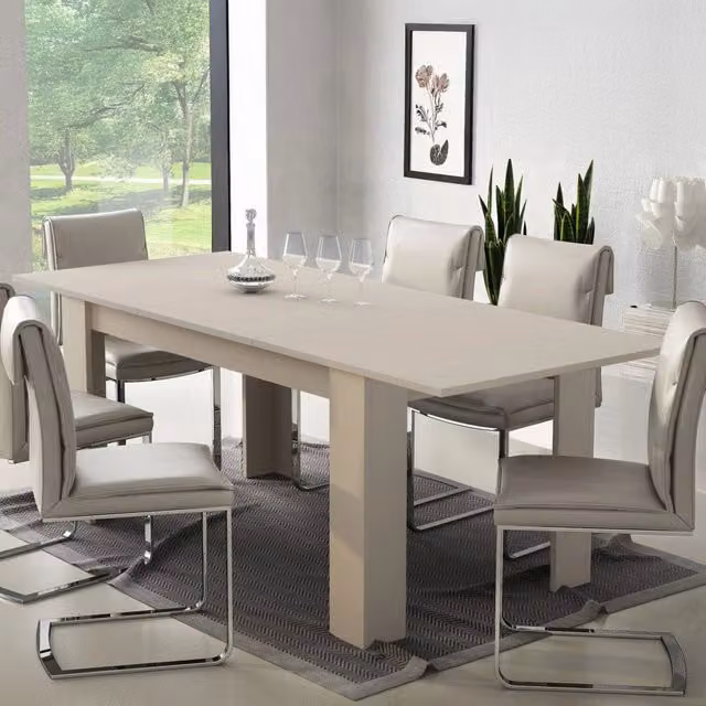 Tavolo allungabile moderno Campora in legno beige L: 220 cm, P: 90 cm, H: 75 cm – 1