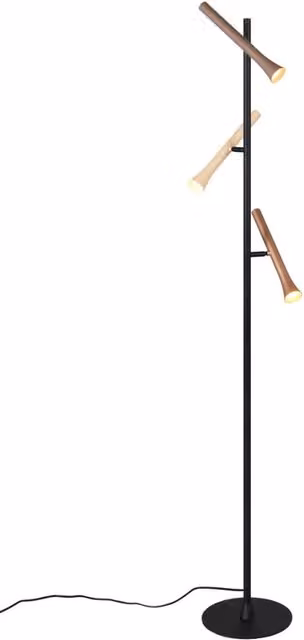 Lampada da terra LED FIATO di Trio Leuchten, colore nero e bronzo, Altezza: 150 cm
