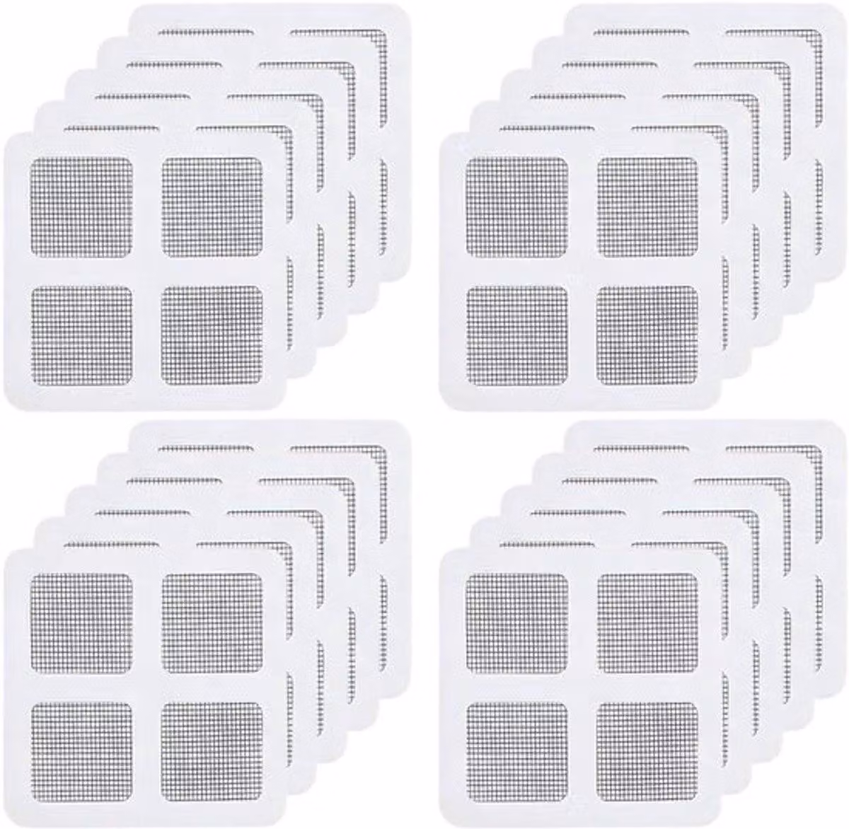 Griglie monouso per doccia e scarico, 20 pezzi, autoadesive, 10 x 10 cm, in fibra di vetro, che prevengono intasamenti e accumuli di sporco in bagno e in cucina