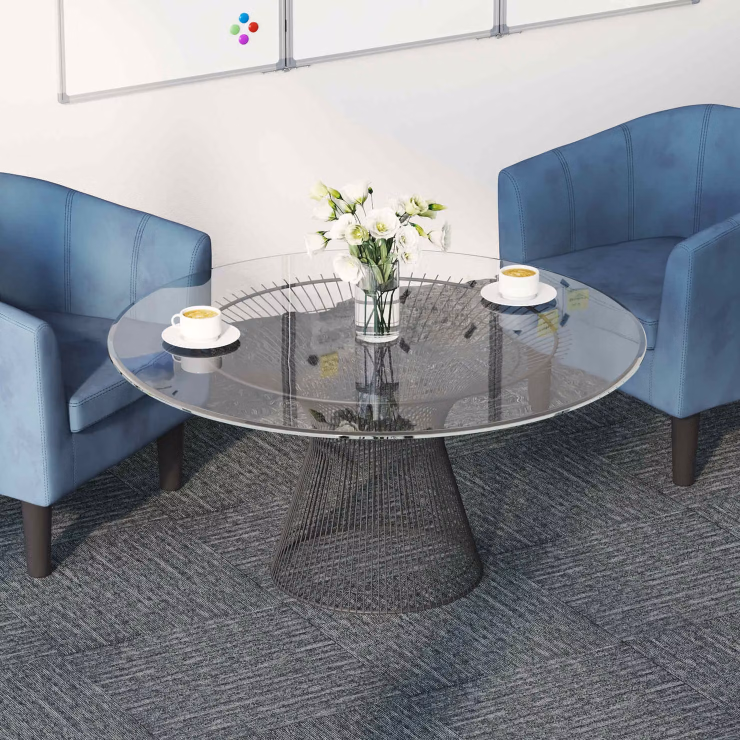 vidaXL Piastrelle per Tappeto Moderne Grigio Roccia in Polipropilene, Confezione da 36 Pezzi, L/P: 50 x 50 cm