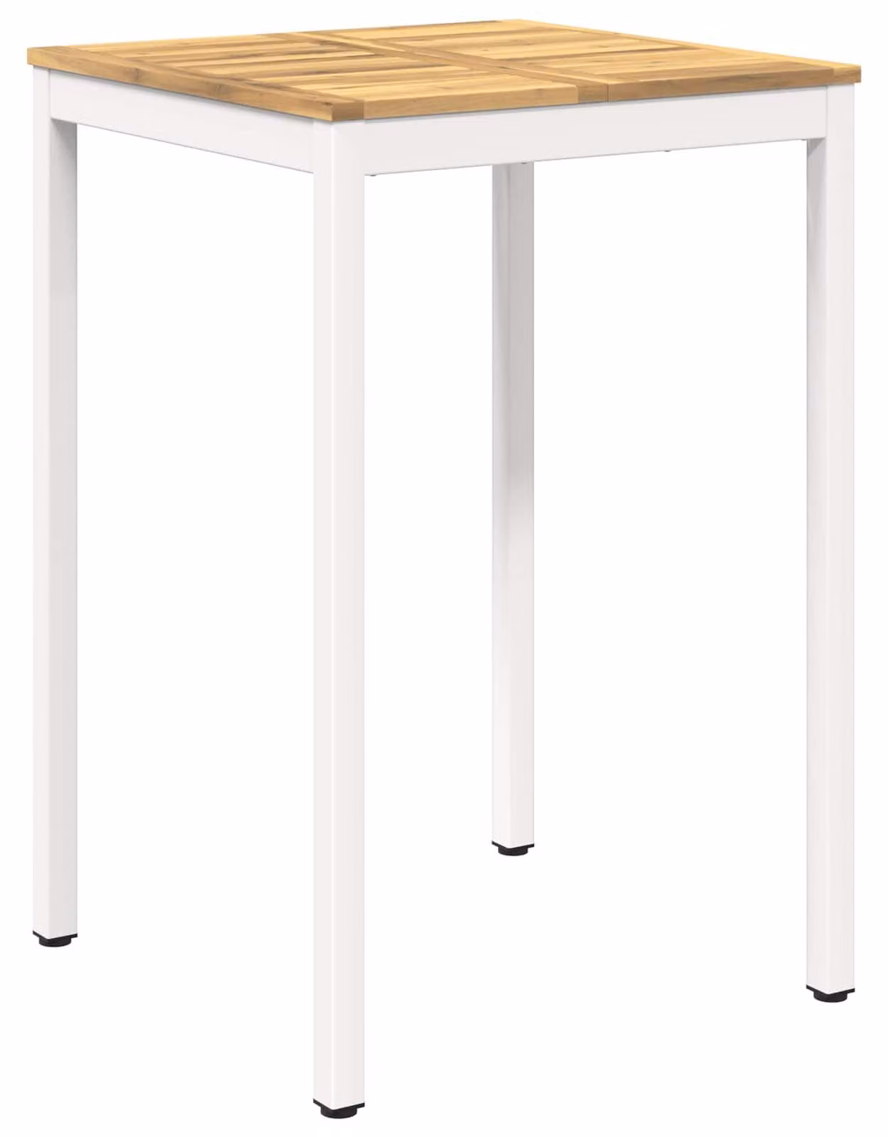 Tavolo da giardino, bianco, 70 x 68,5 x 105 cm, in legno massello di acacia