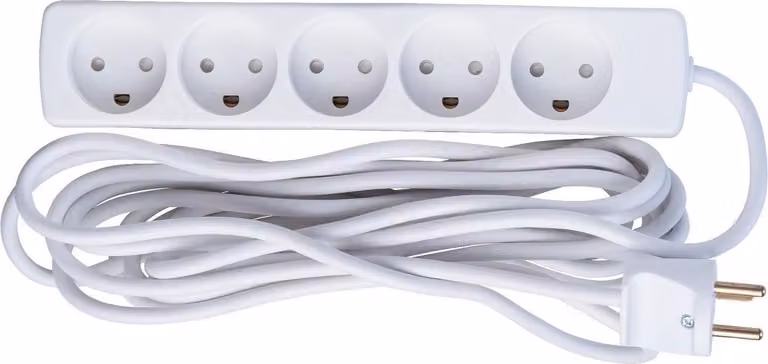 Microconnect GRU0055WDK Verlängerungskabel 5 m 5 AC-Ausgänge Indoor Weiß (GRU0055WDK)