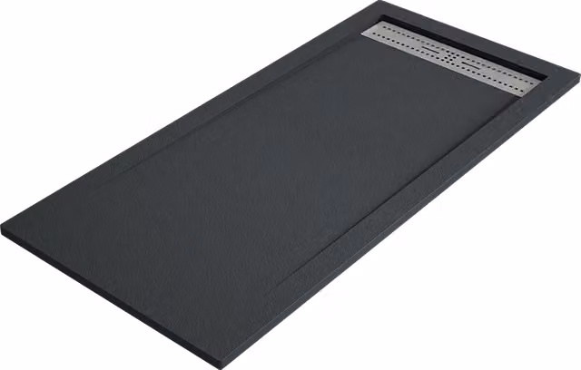Piatto doccia BIDAI 70x200 cm Grafite griglia in acciaio
