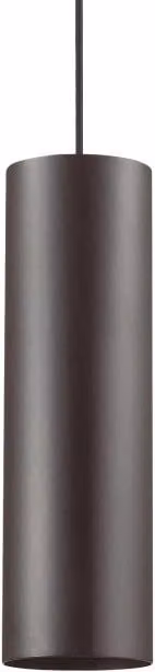Lampada a sospensione moderna Ideal-Lux Look Sp1 in metallo nero con LED e lampadina GU10 inclusa, diametro: 12 cm