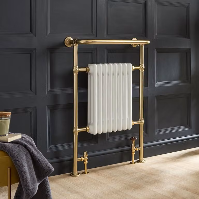 Scaldasalviette Tradizionale Oro Satinato 963x673mm 550W - Termoarredo Bagno - Stile elegante