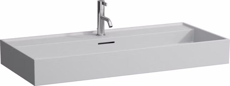 LAUFEN Kartell lavabo à encastrer, 1 trou pour robinet, avec trop-plein, 1000x460mm, H8103377591041, H8103377591041