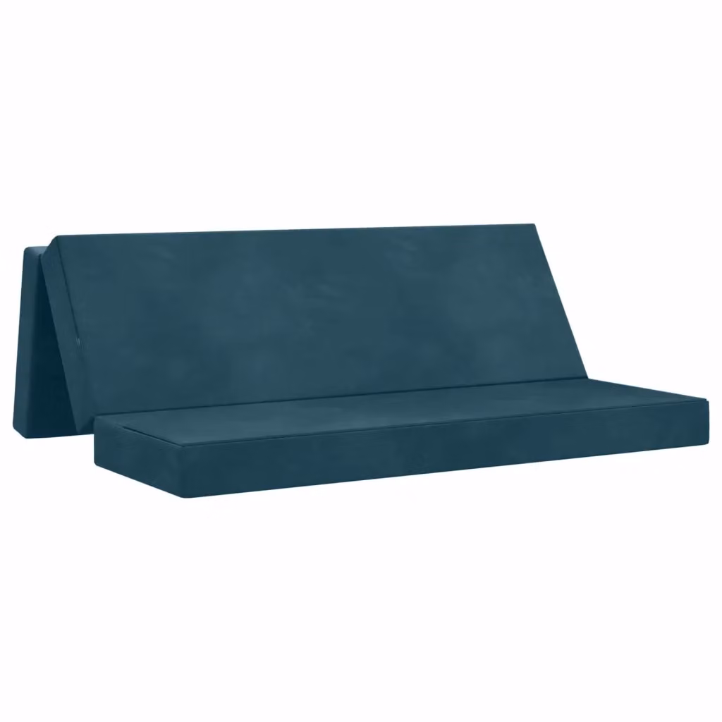Divano Letto Pieghevole Moderno vidaXL Blu L: 200 cm, P: 67 cm, H: 45 cm – 2