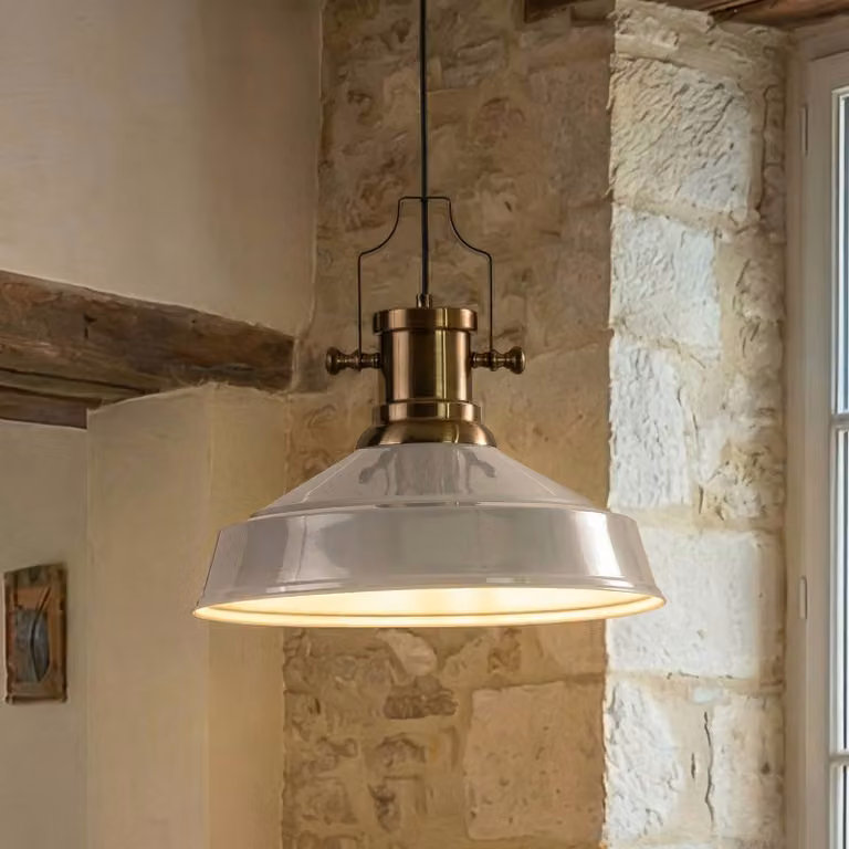 Lampada a sospensione Augusta ROYALTECH, dimmerabile, Alluminio / Grigio / Zincato, Soggiorno / Sala da pranzo, Metallo, Vintage, Lampada a sospensione
