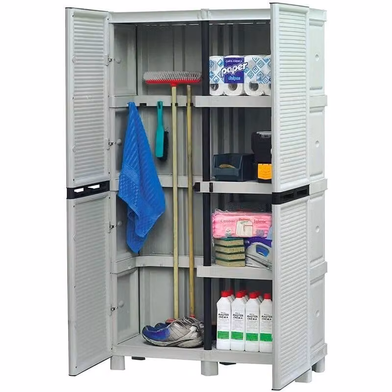 Armadio Portascope Art Plast in polipropilene con 2 ante e 3 ripiani, L: 100 cm, P: 39 cm, H: 172 cm – 2