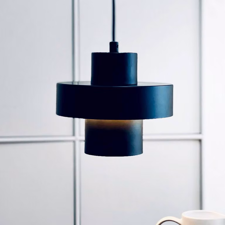 Dyberg Larsen Lampada a sospensione Stoke, dimmerabile, Nero, Soggiorno / Sala da pranzo, Metallo, Design, Lampada a sospensione