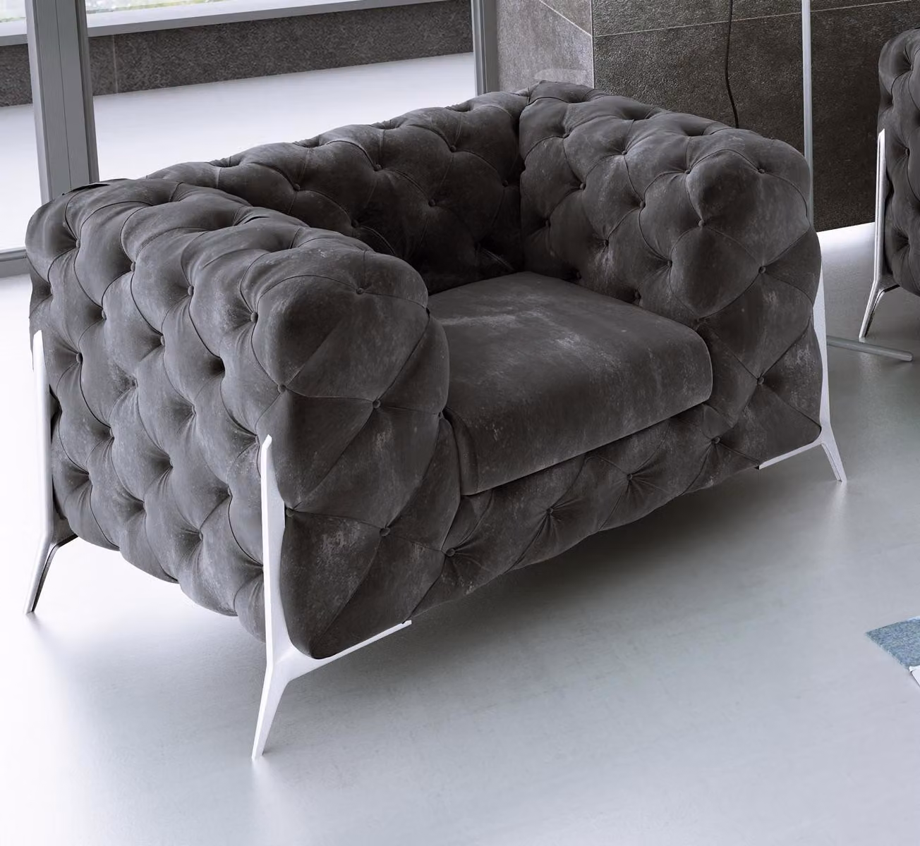 Sessel Chesterfield Design Couch 1 Sitzer Luxus im Wohnzimmer Möbel