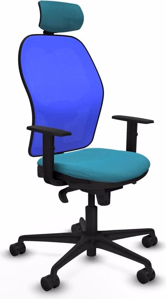 Sedia da ufficio con poggiatesta Piqueras y Crespo 1D036N2 turchese