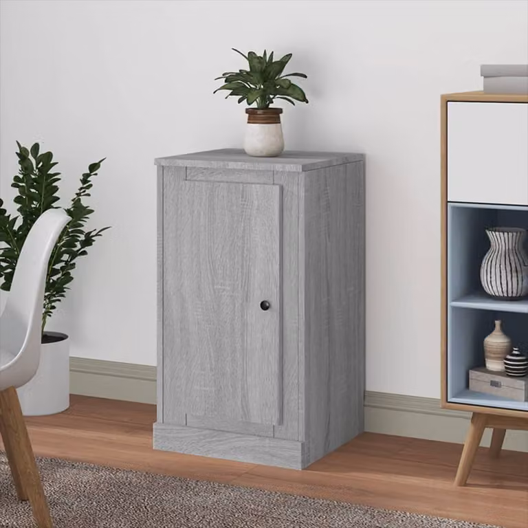 Credenza vidaXL in Legno Multistrato e MDF Grigio Sonoma, sospesa a parete, L 37,5 cm x P 35,5 cm x H 67,5 cm