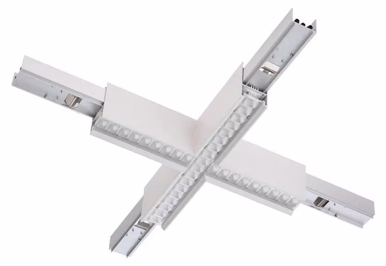 ARELUX XUNO - Connettore a forma di X, 30W, 4000K, 220-240V AC, CRI 90, IP20, angolo di emissione 60°, UGR