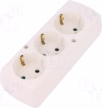 1 connettore: per alimentazione AC, femmina, distributore GN-370S BI, monofase