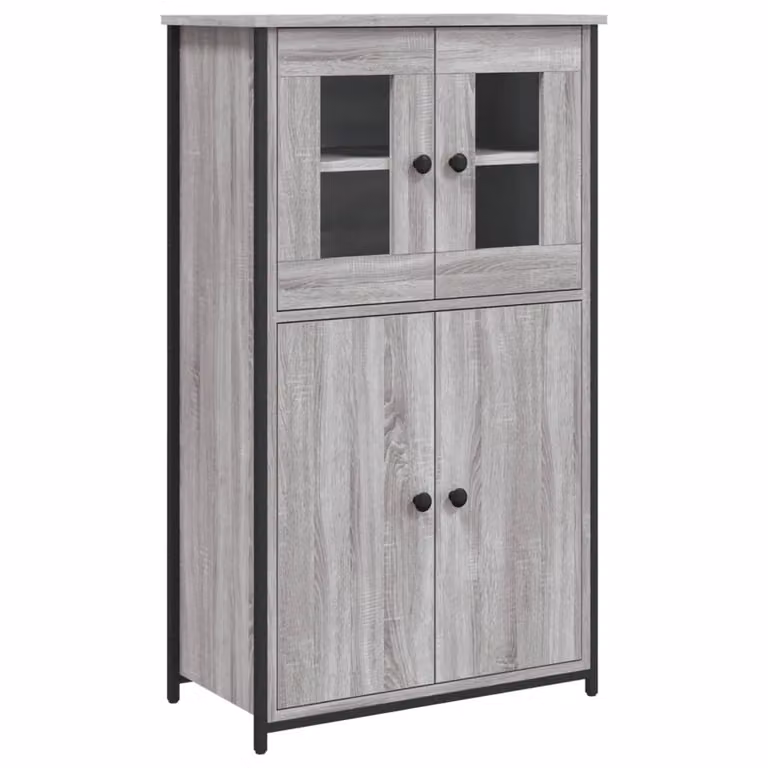 Credenza Grigio Sonoma 62x32x106,5 cm in Legno Multistrato