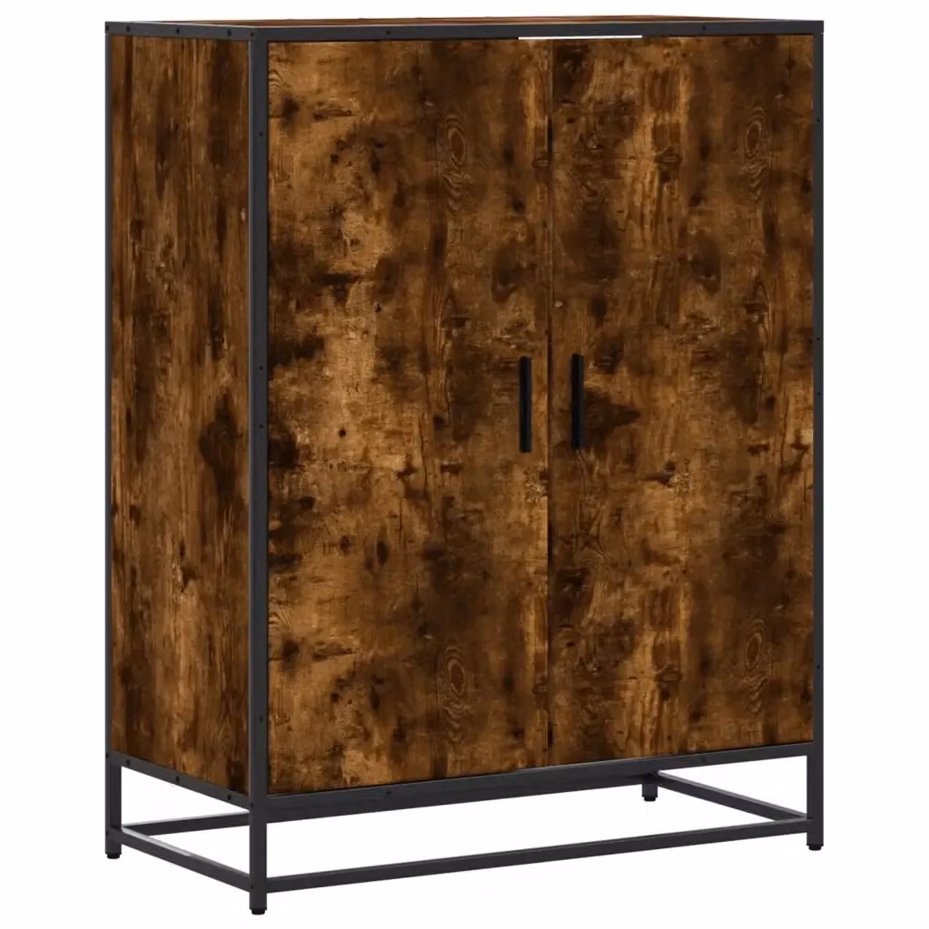 Scarpiera-Scaffale Design Mania in Legno e Metallo Marrone, Stile Industrial, L: 75 cm, P: 38 cm, H: 97,5 cm – 2