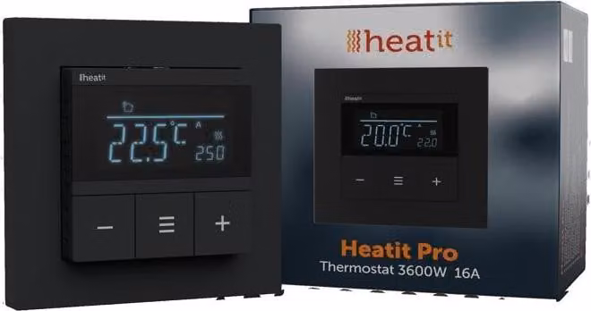Pro Thermostat Nero Opaco, elettronico