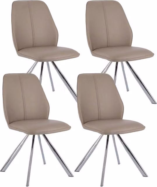 Set 4 Sedie 44x62x88h cm Maxwell Pu Tortora