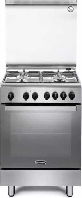 Cucina a gas con forno De'Longhi DMX 64 LSG in acciaio inox color argento L 60 cm x P 60 cm