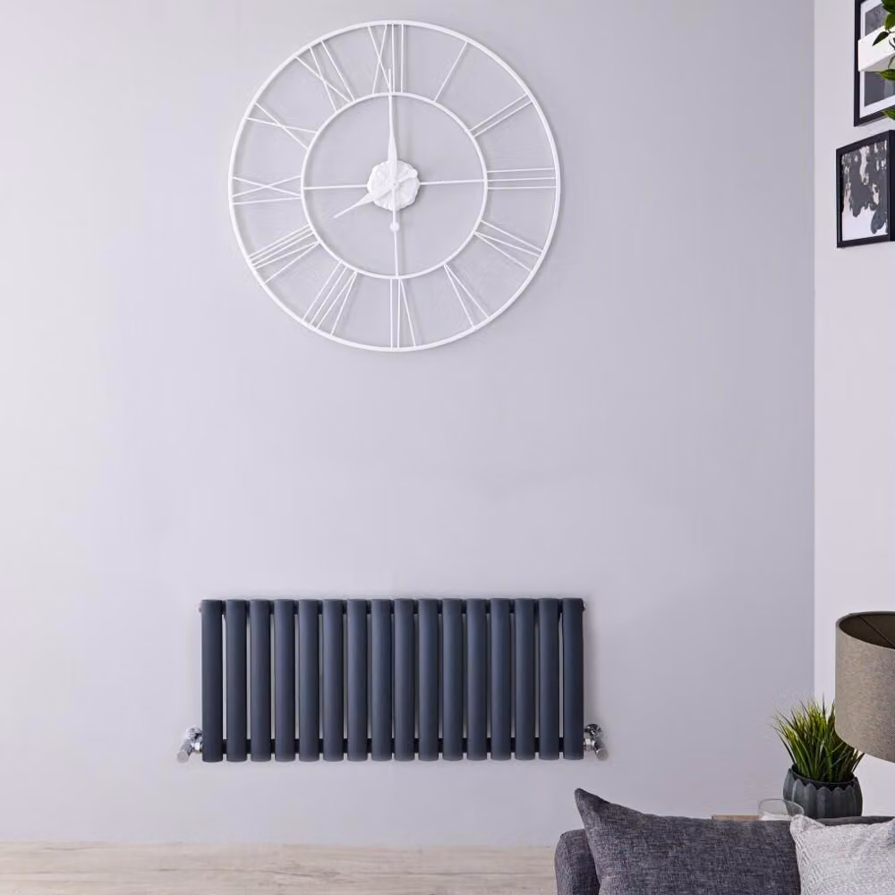 Radiatore di Design Orizzontale Antracite - 550W - Revive