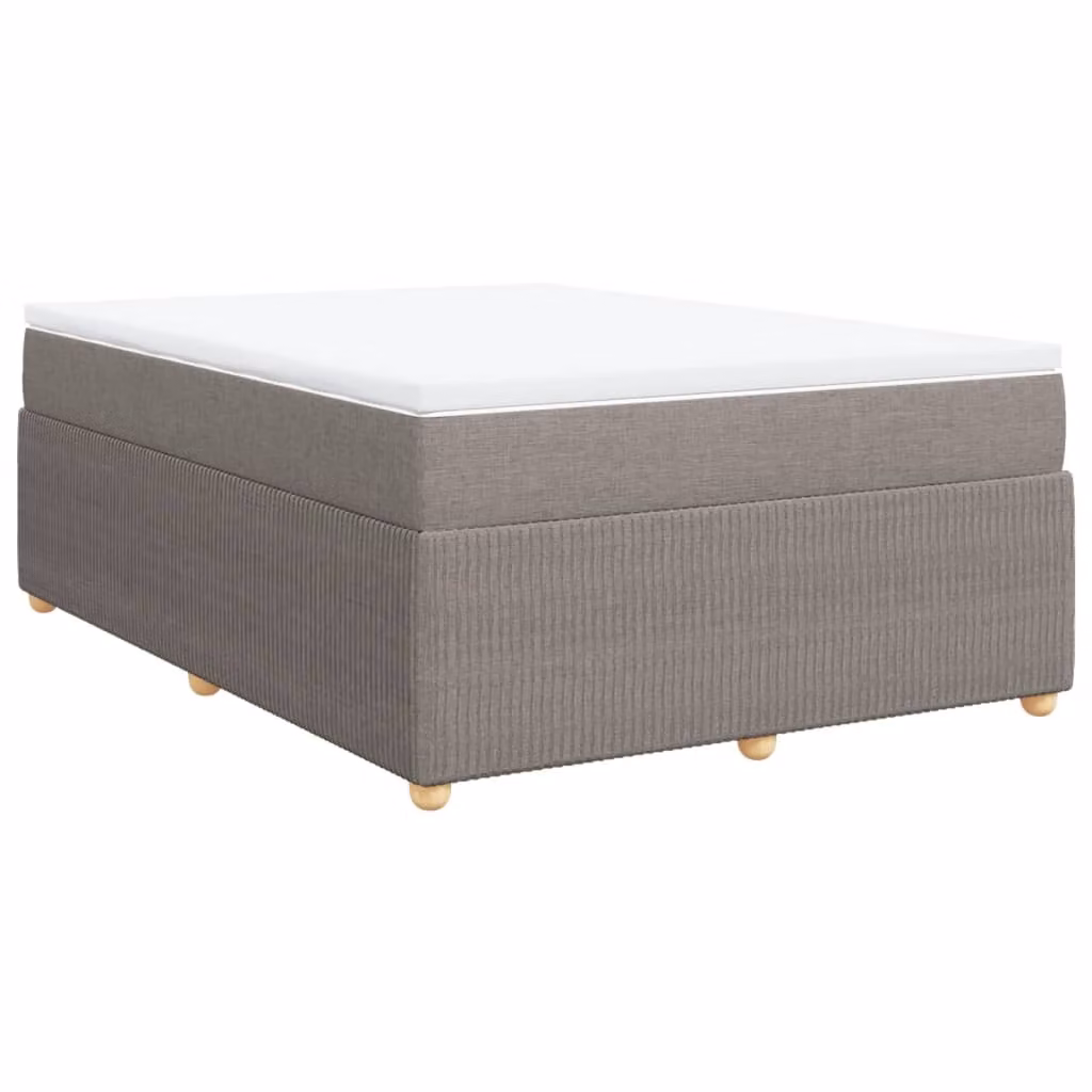 Giroletto a Molle con Materasso Tortora 140x190 cm in Tessuto
