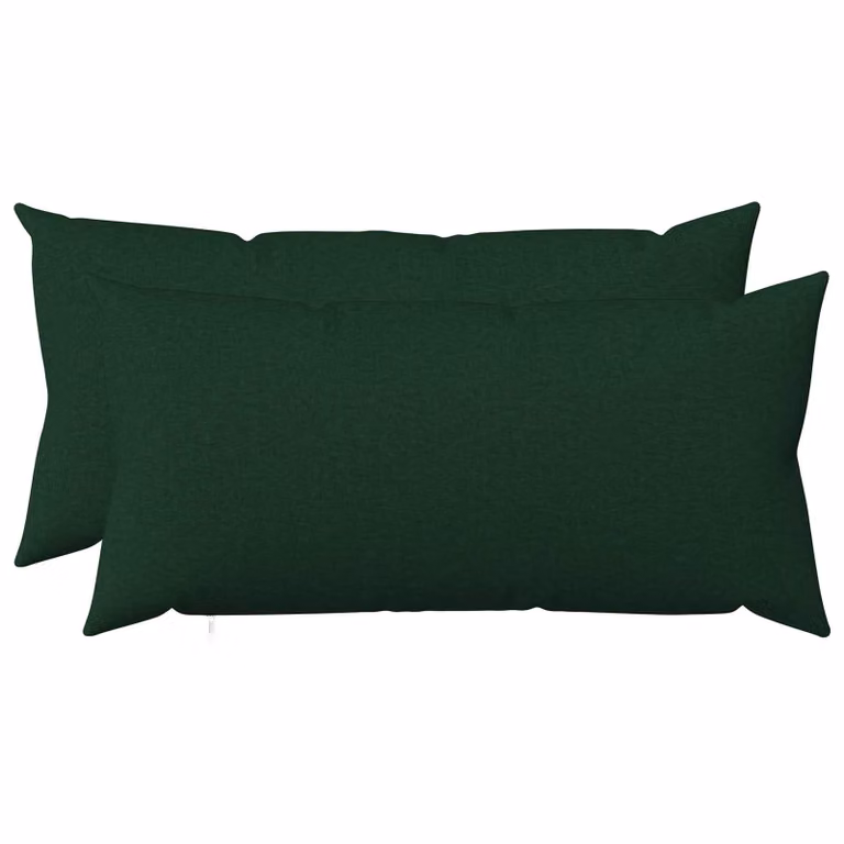 Set di 2 cuscini vidaXL HEERLEN in tessuto verde, lavabili e con rivestimento rimovibile, L/P/H: 70 x 40 x 40 cm
