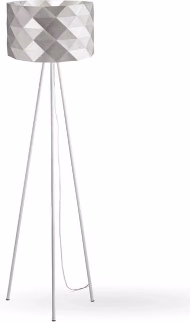 Piantana Moderna 3 Piediprisma Polilux ® Argento E Metallo 1 Luce E27