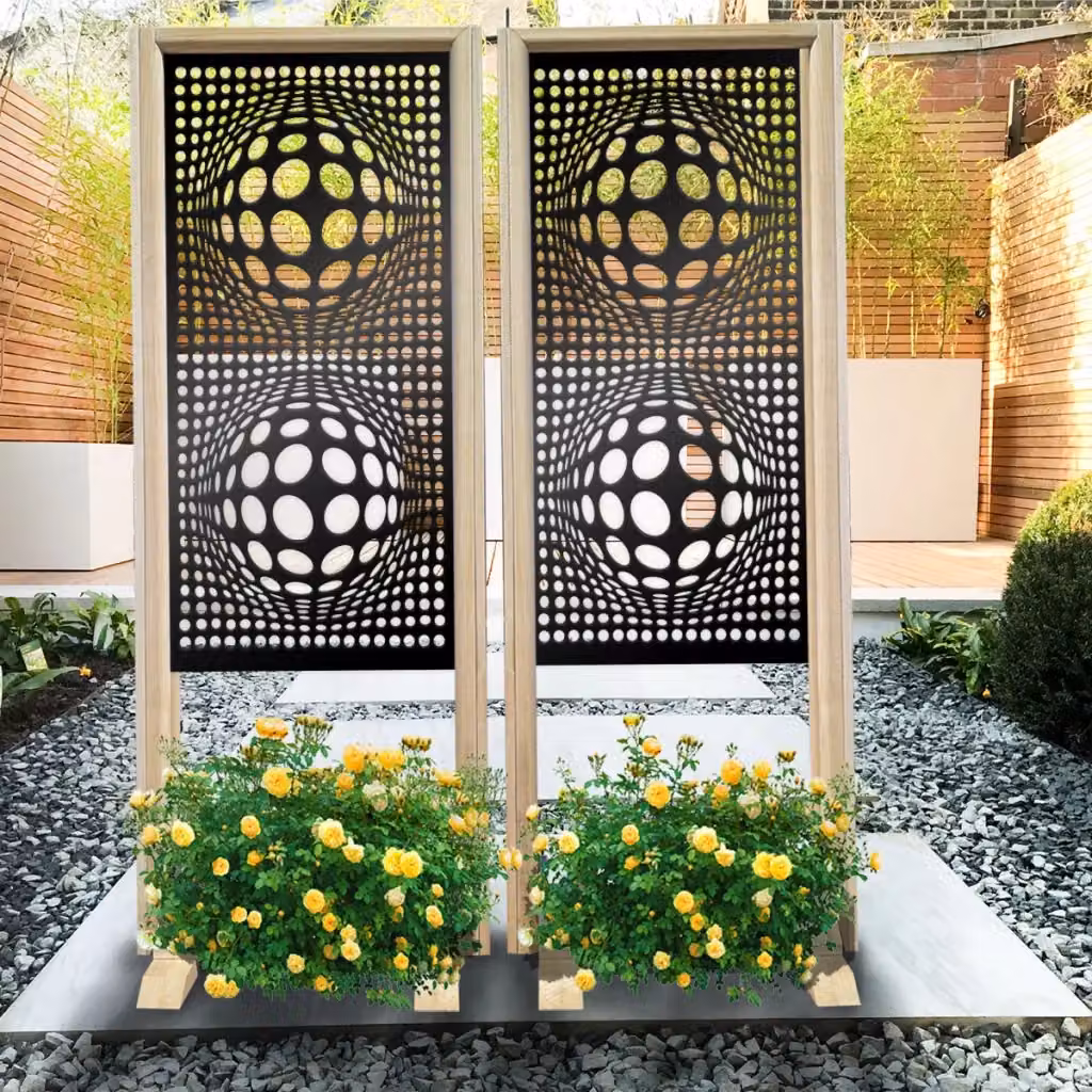 Signorbit BALLS Separè Paravento modulabile in Legno e PVC Nero L: 70 cm, H: 190 cm, P: 50 cm – 2
