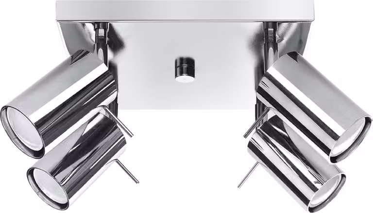 PLAFON MIRAX 4 GU10 cromato, faretto da soffitto Lumilo